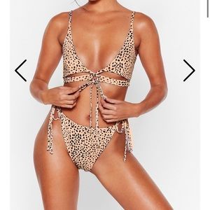 NWT Let's Go to the Beach Dalmatian Tie Bikini Set